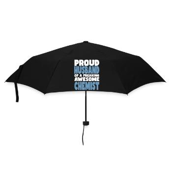 Proud wife of a damn good chemist - Umbrella (small) - black - Front