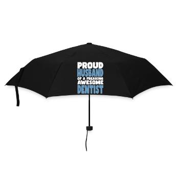 Proud wife of a damn good dentist - Umbrella (small) - black - Front