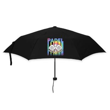 Padel Tennis Bunt - Regenschirm (klein) - Schwarz - Vorne