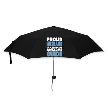 Proud wife of a damn good tour guide - Umbrella (small) - black - Front
