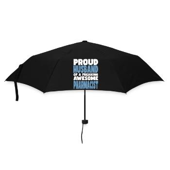 Proud wife of a damn good pharmacist - Umbrella (small) - black - Front