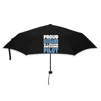 Stolze Ehefrau Eines Verdammt Guten Pilots - Regenschirm (klein) - Schwarz - Vorne