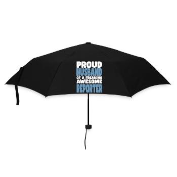 Proud wife of a damn good reporter - Umbrella (small) - black - Front