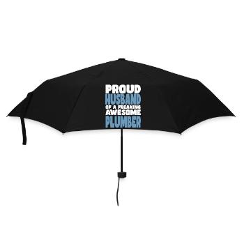 Fière épouse d’un sacré bon plombier - Parapluie standard - noir - Devant