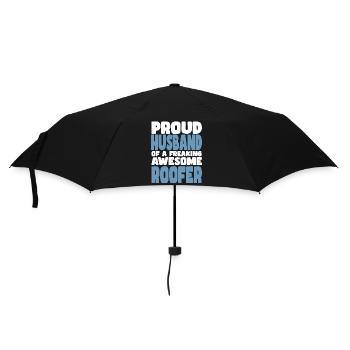 Stolze Ehefrau Eines Verdammt Guten Dachdeckers - Regenschirm (klein) - Schwarz - Vorne
