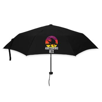 Abuelosaurio Rex I Funny Grandpa T-Rex - Regenschirm (klein) - Schwarz - Vorne