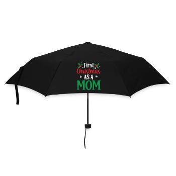 The first Christmas as a mother family pregnant - Umbrella (small) - black - Front