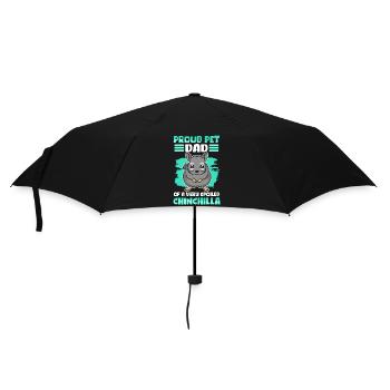 Chinchilla Dad Propriétaire Chinchillas Cadeau - Parapluie standard - noir - Devant