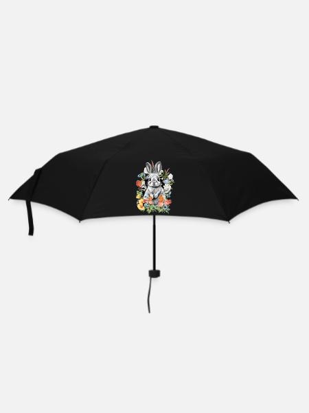 Rabbit Rabbit Flowers - Umbrella (small) - black
