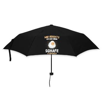 Schafe Schafherde Bauernhof Landwirt Schäfer - Regenschirm (klein) - Schwarz - Vorne