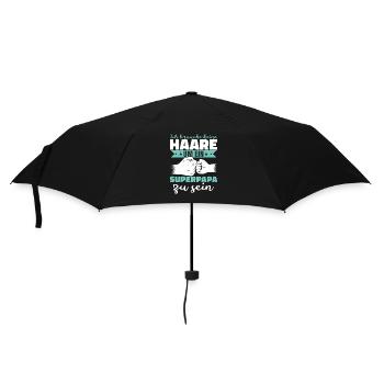 Ich brauche keine Haare um ein Superpapa zu sein - Regenschirm (klein) - Schwarz - Vorne