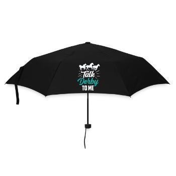 Parlez Derby avec moi cavalier - Parapluie standard - noir - Devant