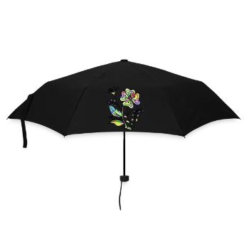 Fleur - Parapluie standard - noir - Devant