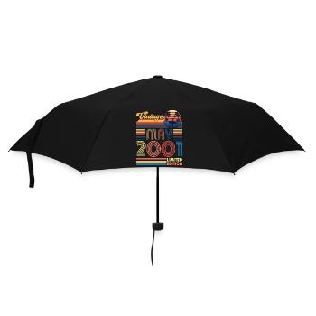 Geboren Mai 2001 Geburtstagsgeschenk Mai 2001, MAI, Mai - Regenschirm (klein) - Schwarz - Vorne