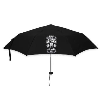 Ich baue Brücken und Kronen - Zahntechniker - Regenschirm (klein) - Schwarz - Vorne