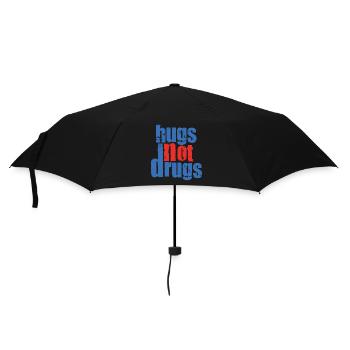 Hugs instead of drugs - Umbrella (small) - black - Front
