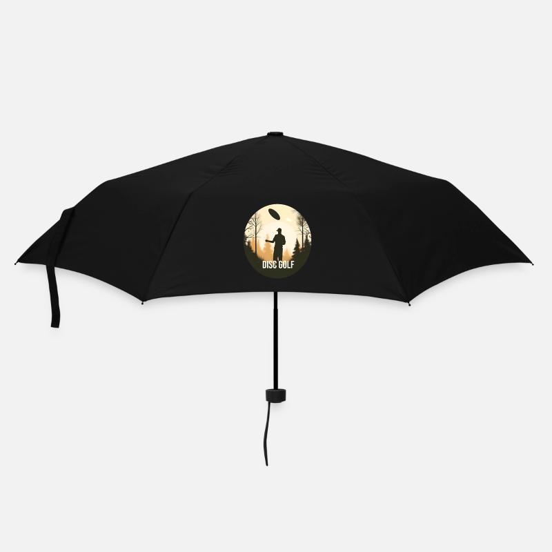 Disc Golf Design - Regenschirm (klein) - Schwarz