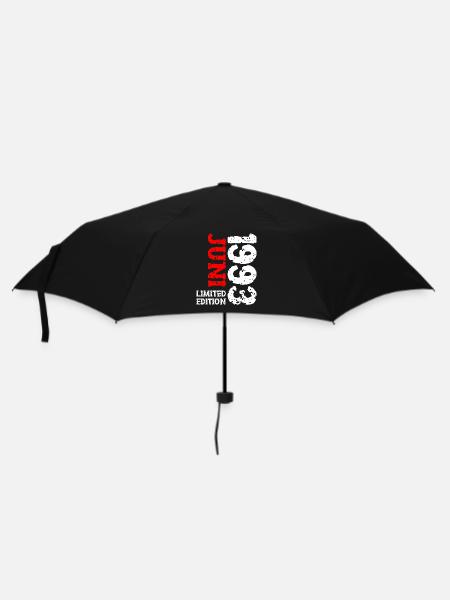 1993 Juni Limited Edition Geburtstag Geschenk - Regenschirm (klein) - Schwarz