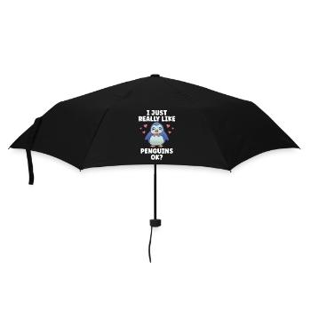 J’aime juste les pingouins très animal pingouin mignon - Parapluie standard - noir - Devant