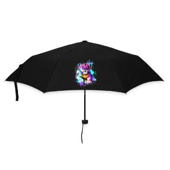 Lion coloré - Parapluie standard - noir - Devant