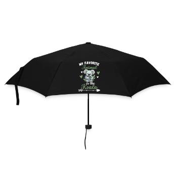 Koala Geschenk Mein Lieblingstier ist der Koala - Regenschirm (klein) - Schwarz - Vorne