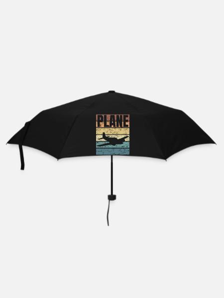 Pilot Plane Pilot Airplane Sky Flying - Umbrella (small) - black