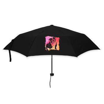 Bouledogue anglais Rétro - Parapluie standard - noir - Devant