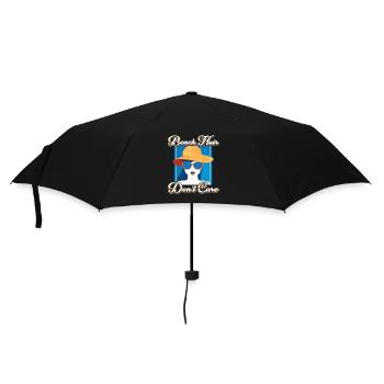 Les cheveux de plage s’en fichent - Parapluie standard - noir - Devant