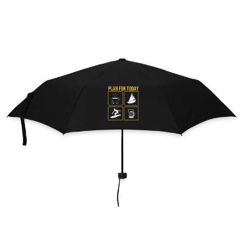 Plan for Today Coffee Boat Wave Wakeboard Beer - Umbrella (small) - black - Front