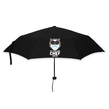 coole Katze - Perserkatze Katze - Chef Spruch - Regenschirm (klein) - Schwarz - Vorne
