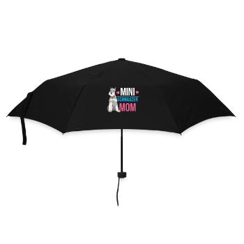 Zwergschnauzer Mama Mädchen Schnauzers Hund - Regenschirm (klein) - Schwarz - Vorne