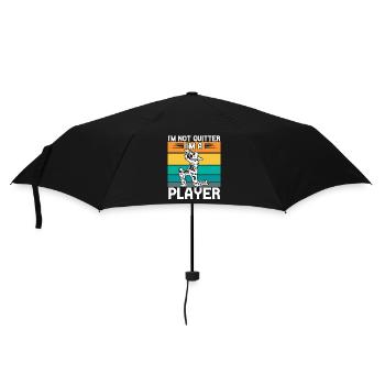 Ich Gebe Nicht Auf, Ich Bin Ein Spieler - Regenschirm (klein) - Schwarz - Vorne
