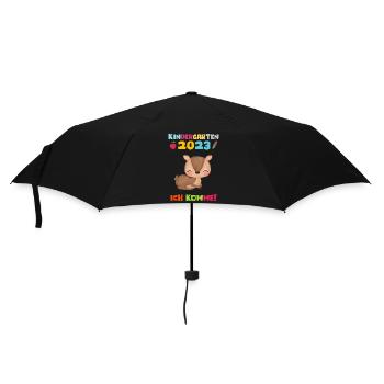 Kindergarten 2023 Ich Komme Jungen Kita Geschenk - Regenschirm (klein) - Schwarz - Vorne