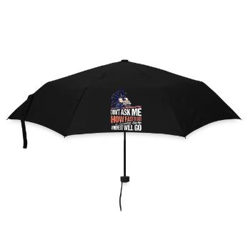Don't Ask Me How Fast It Goes Airboat Hydroplane - Umbrella (small) - black - Front