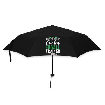 So sieht ein richtig cooler Fußball Trainer aus - Regenschirm (klein) - Schwarz - Vorne
