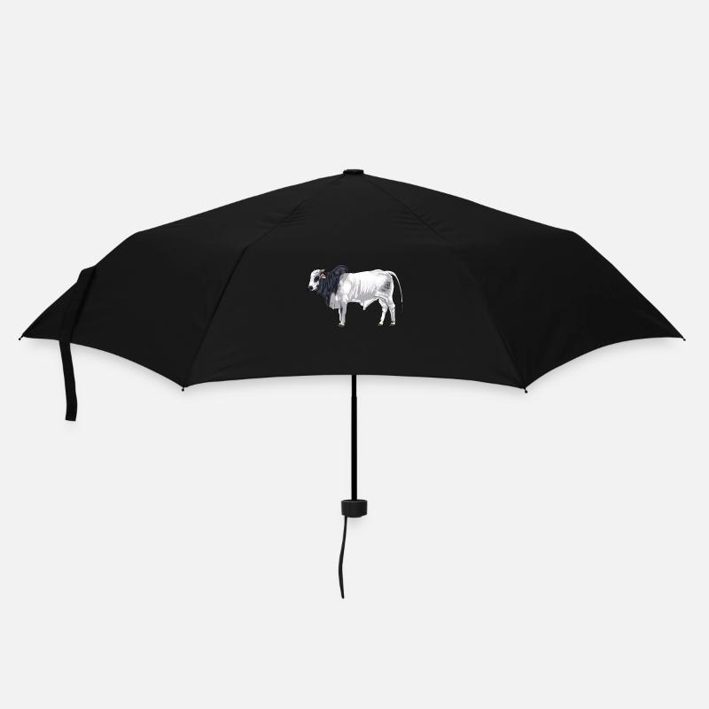 Dessin d’une vache brahmane - Parapluie standard - noir
