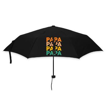 Vater Vatertag Papa - Regenschirm (klein) - Schwarz - Vorne