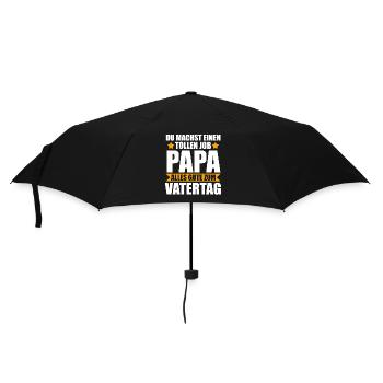 Vater Vatertag Papa - Regenschirm (klein) - Schwarz - Vorne