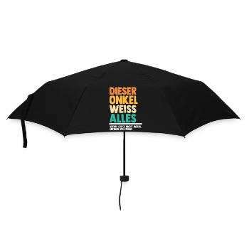 Patenonkel Onkel - Regenschirm (klein) - Schwarz - Vorne