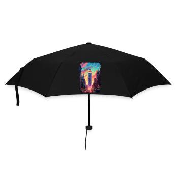 New York - Regenschirm (klein) - Schwarz - Vorne
