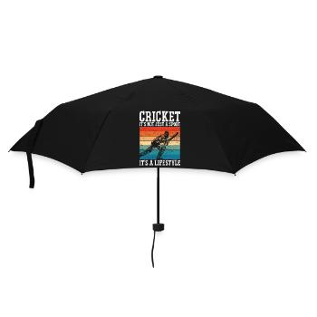 Cricket Ist Ein Lebensstil - Regenschirm (klein) - Schwarz - Vorne