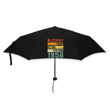 Date de naissance: Août 1958 Épopée légendaire - Parapluie standard - noir - Devant