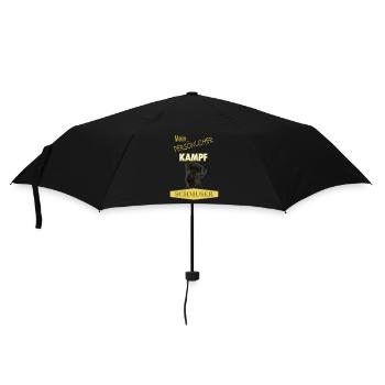 Persönlicher Kampfschmuser - Riesenschnauzer - Regenschirm (klein) - Schwarz - Vorne
