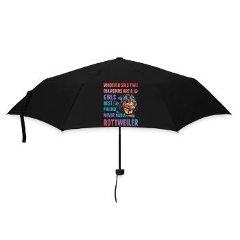Rottweiler Womens best friend - Regenschirm (klein) - Schwarz - Vorne