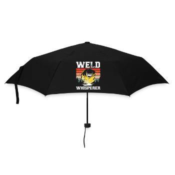 Schweißflüsterer Im Vintage stil - Regenschirm (klein) - Schwarz - Vorne
