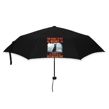 La route vers mon cœur est pavée de patte de Rottweiler - Parapluie standard - noir - Devant