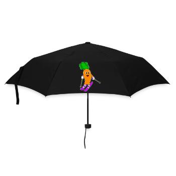 Karotte Skifahrer Ski - Regenschirm (klein) - Schwarz - Vorne