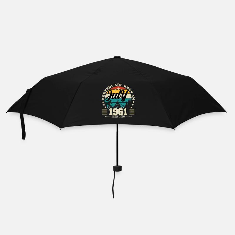 Juli 1961. Geburtstagsgeschenk Juli 1961. - Regenschirm (klein) - Schwarz