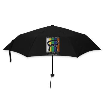 Keep Training Until Belt Turns Black Martial Arts - Umbrella (small) - black - Front
