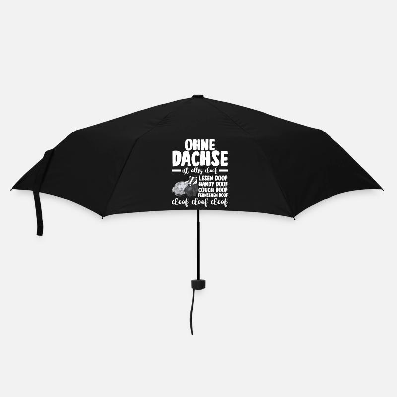 Tiermotiv Dachs - Regenschirm (klein) - Schwarz